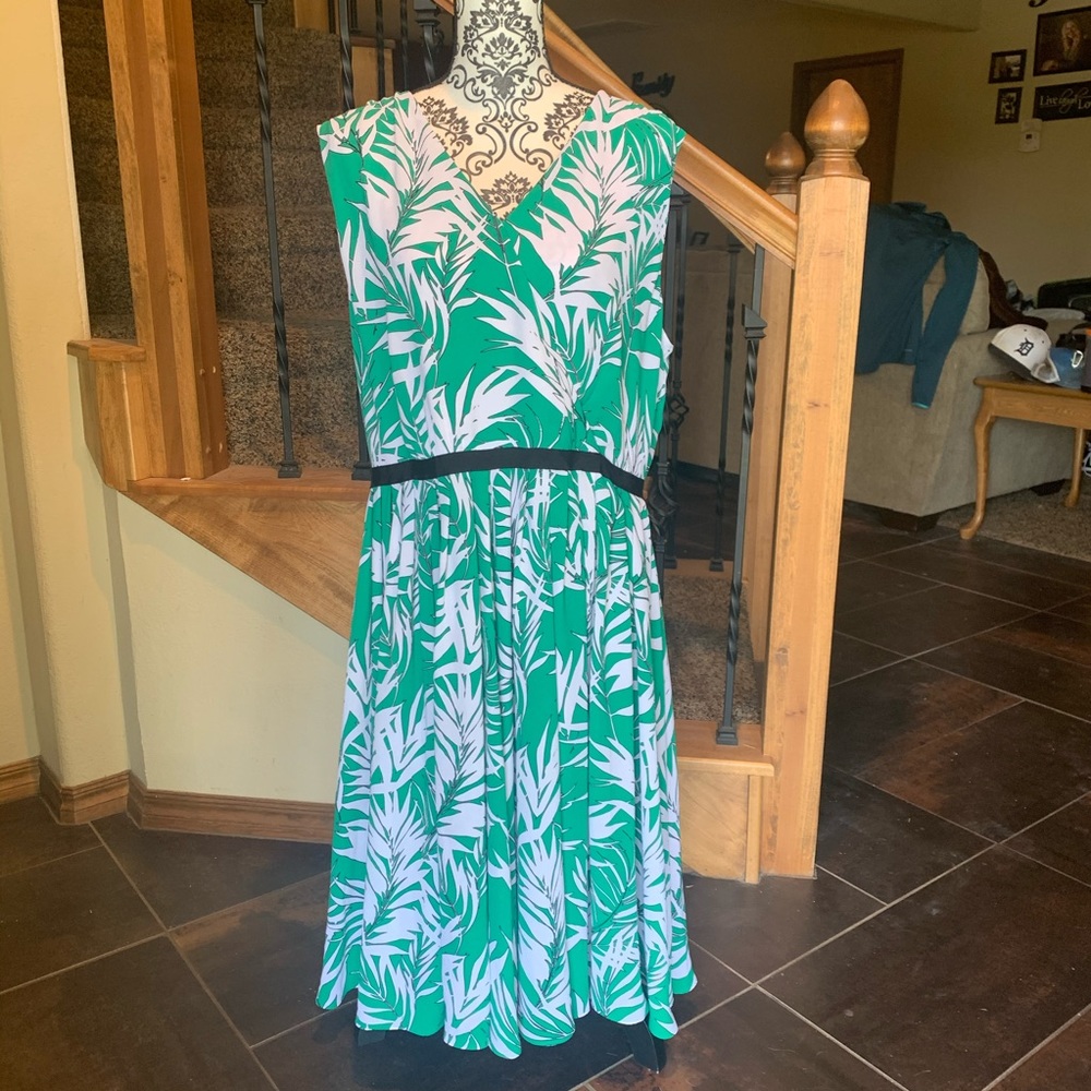 Talbots Fit and Flare sleeveless boho dress